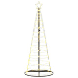 LED Christmas Tree 200 LEDs Warm White 182 cm - Top-Down View