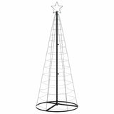 LED Christmas Tree 200 LEDs Warm White 182 cm - Rear View