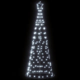 LED Christmas Tree 200 LEDs Cold White 182 cm - Side View