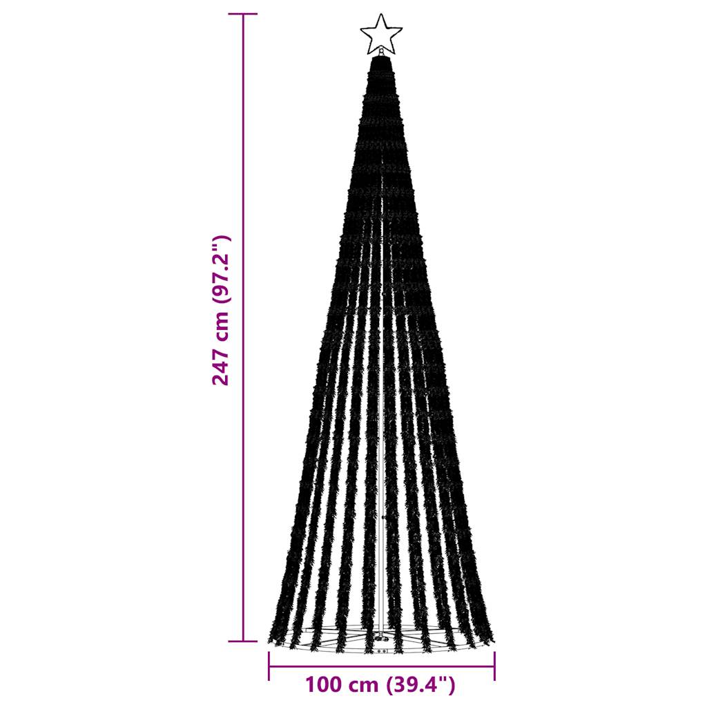 LED Christmas Tree 475 LEDs Cold White 250 cm