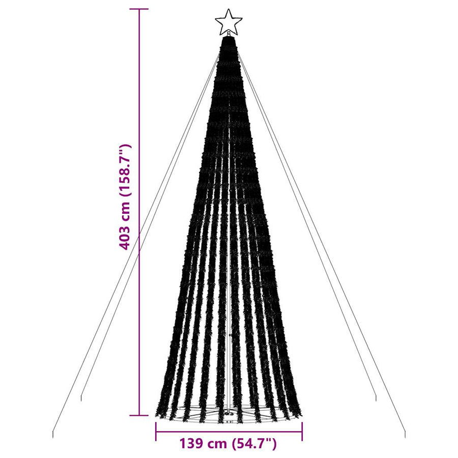 LED Christmas Tree 1028 LEDs Warm White 400 cm