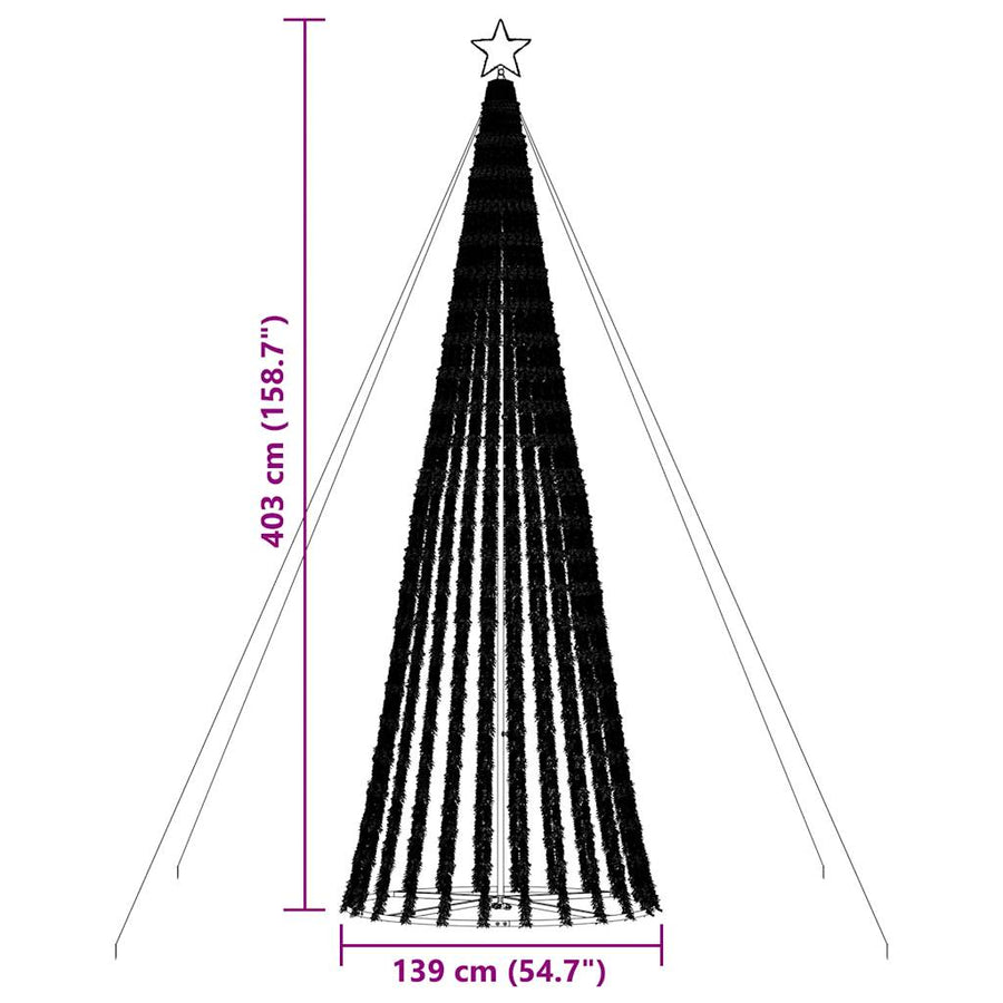 LED Christmas Tree 1028 LEDs Cold White 400 cm
