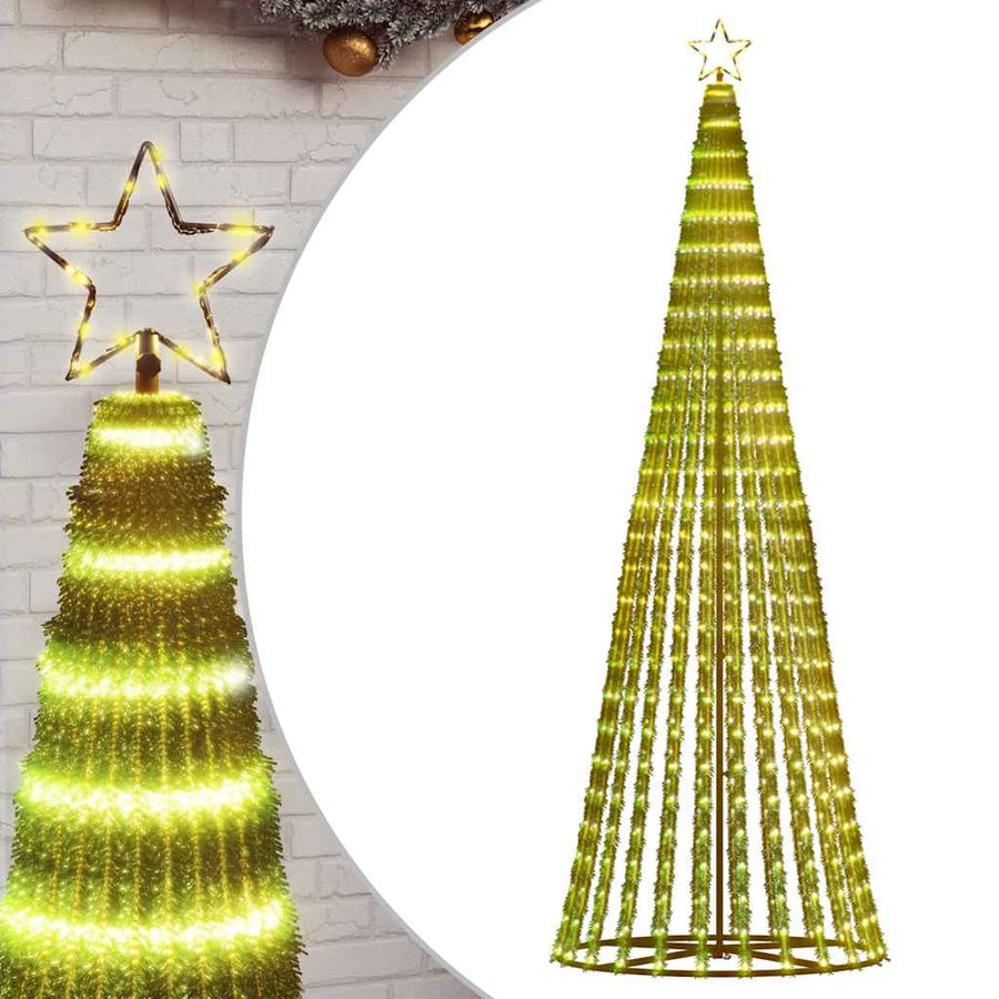 LED Christmas Tree with Spikes 570 LEDs Warm White 300 cm