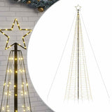 LED Christmas Tree with Spikes 1534 LEDs Warm White 500 cm - Front View