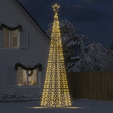 LED Christmas Tree with Spikes 1534 LEDs Warm White 500 cm - Side View