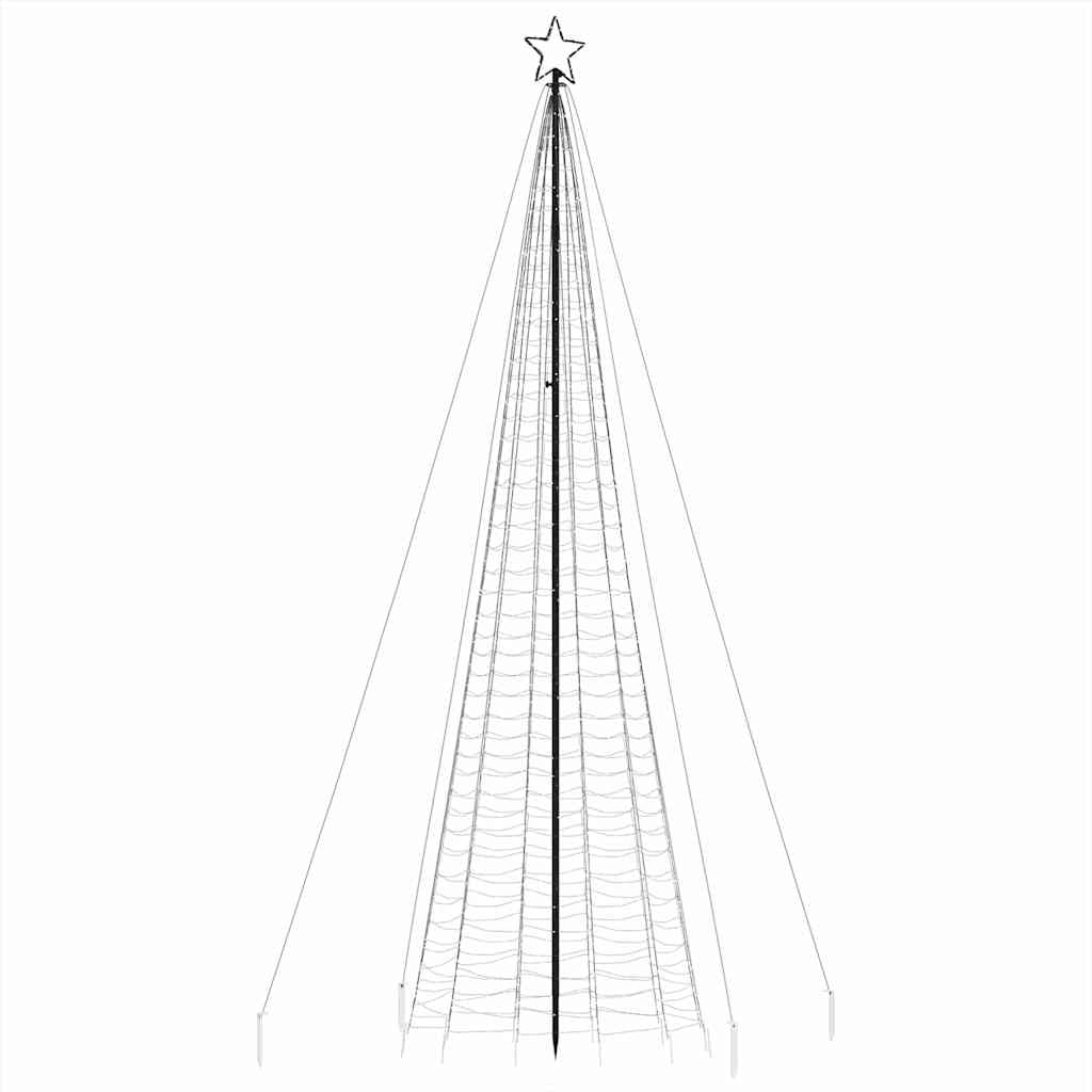 LED Christmas Tree with Spikes 1534 LEDs Cold White 500 cm