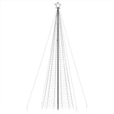 LED Christmas Tree with Spikes 1534 LEDs Cold White 500 cm - Top-Down View