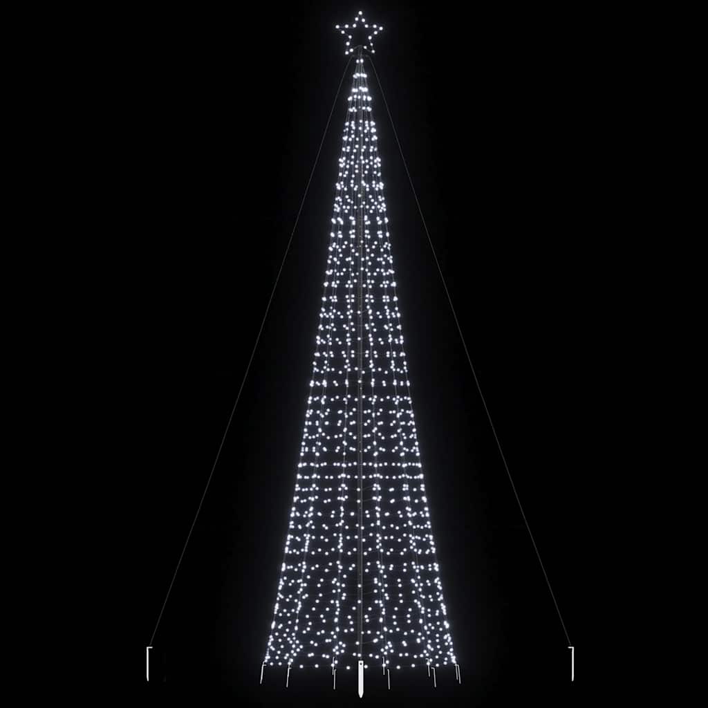 LED Christmas Tree with Spikes 1534 LEDs Cold White 500 cm
