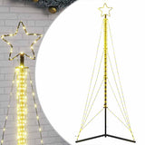 LED Christmas Tree 483 LEDs Warm White 240 cm - Front View