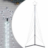 LED Christmas Tree 483 LEDs Cold White 240 cm - Front View