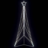 LED Christmas Tree 483 LEDs Cold White 240 cm - Side View