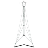 LED Christmas Tree 483 LEDs Cold White 240 cm - Rear View