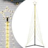 LED Christmas Tree 525 LEDs Warm White 302 cm - Front View