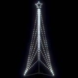 LED Christmas Tree 525 LEDs Cold White 302 cm - Side View