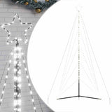LED Christmas Tree 615 LEDs Cold White 404.5 cm - Front View