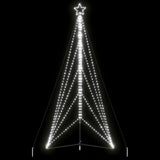 LED Christmas Tree 615 LEDs Cold White 404.5 cm - Side View