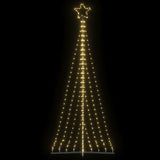 LED Christmas Tree 447 LEDs Warm White 240 cm - Side View