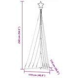 LED Christmas Tree 447 LEDs Warm White 240 cm - Extra Image