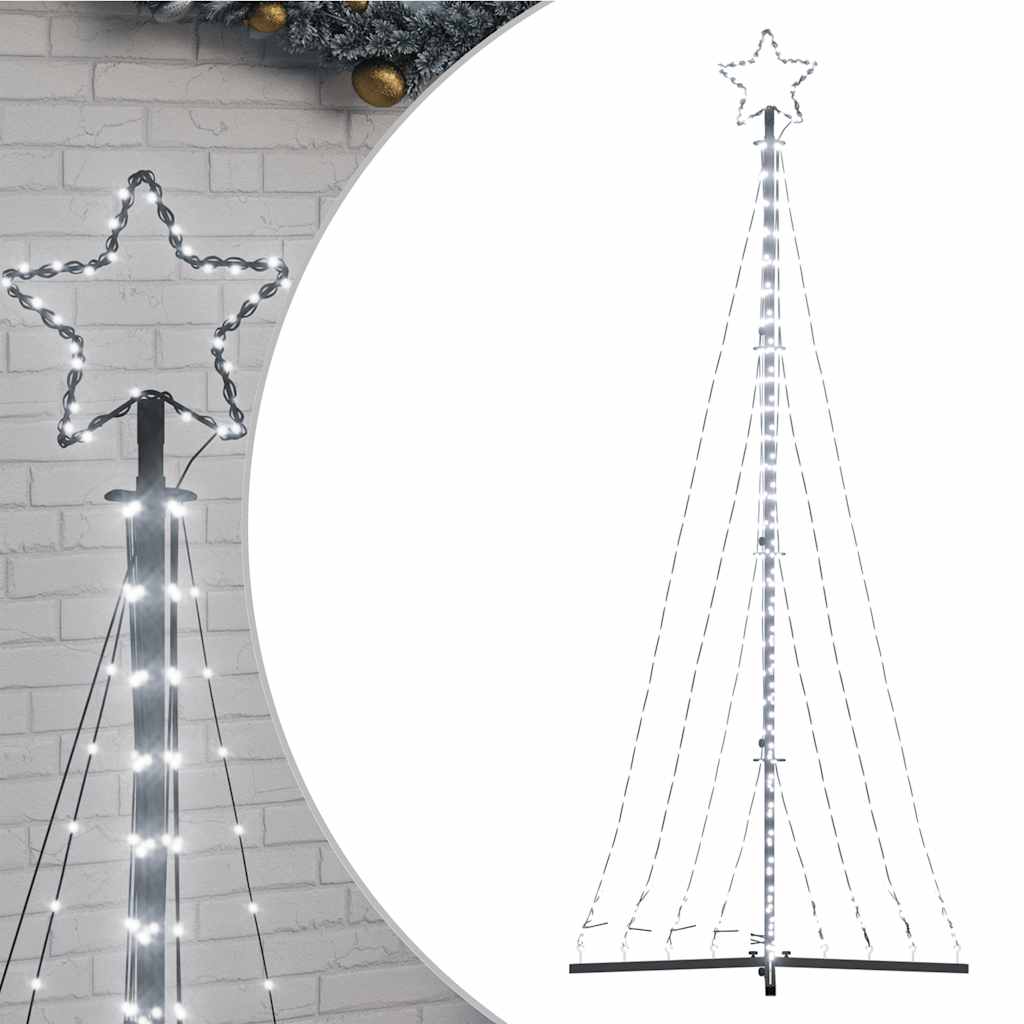 LED Christmas Tree 447 LEDs Cold White 240 cm