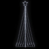 LED Christmas Tree 447 LEDs Cold White 240 cm - Side View