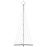 LED Christmas Tree 447 LEDs Cold White 240 cm - Rear View