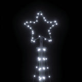 LED Christmas Tree 447 LEDs Cold White 240 cm