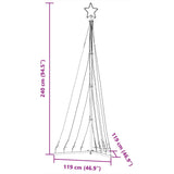 LED Christmas Tree 447 LEDs Cold White 240 cm - Extra Image