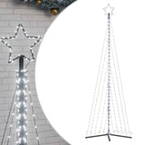 LED Christmas Tree 495 LEDs Cold White 302 cm - Front View
