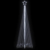 LED Christmas Tree 495 LEDs Cold White 302 cm - Side View