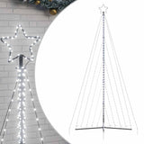LED Christmas Tree 570 LEDs Cold White 404.5 cm - Front View
