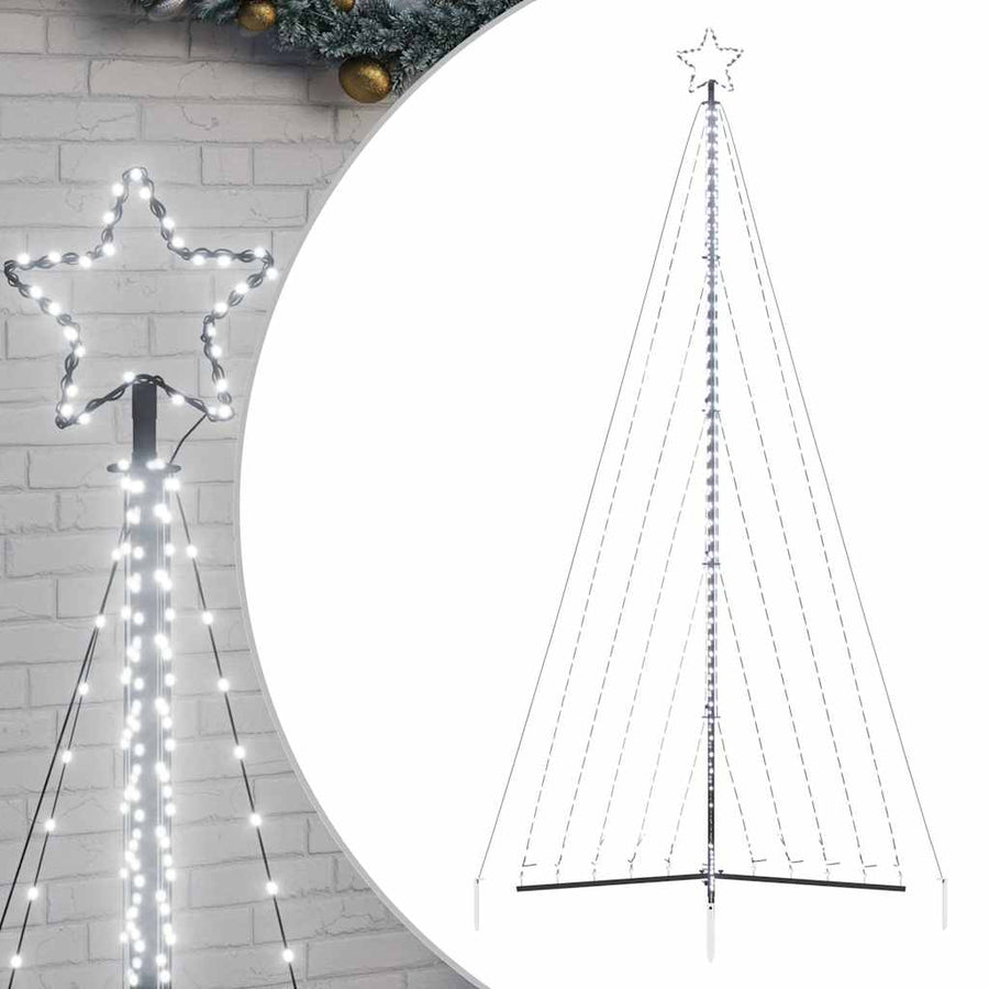 LED Christmas Tree 570 LEDs Cold White 404.5 cm