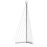 LED Christmas Tree 570 LEDs Cold White 404.5 cm - Top-Down View