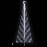 LED Christmas Tree 789 LEDs Cold White 478 cm - Side View
