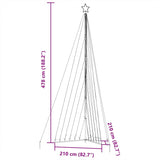 LED Christmas Tree 789 LEDs Cold White 478 cm - Extra Image