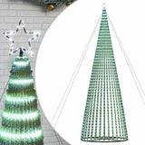 LED Christmas Tree 1544 LEDs Cold White 500 cm - Front View