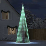 LED Christmas Tree 1544 LEDs Cold White 500 cm - Side View