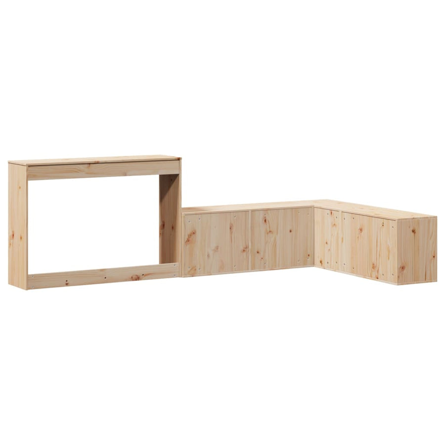 Bedside Cabinet with Desk 232x122x75 cm Solid Wood Pine