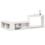 Bedside Cabinet with Desk White 232x122x75 cm Solid Wood Pine