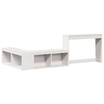 Bedside Cabinet with Desk White 232x122x75 cm Solid Wood Pine