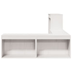 Bedside Cabinet with Desk White 232x122x75 cm Solid Wood Pine