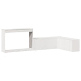 Bedside Cabinet with Desk White 232x122x75 cm Solid Wood Pine