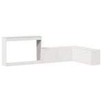 Bedside Cabinet with Desk White 232x122x75 cm Solid Wood Pine