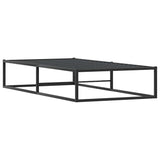 Bed Frame without Mattress Black 92x187 cm Single Metal - Top-Down View