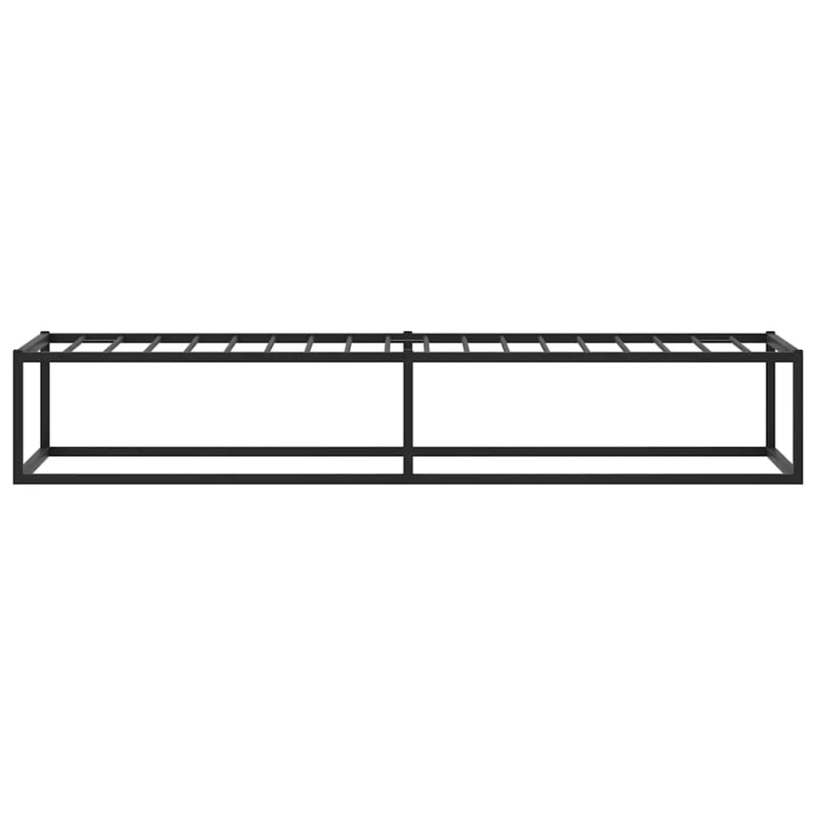 Bed Frame without Mattress Black 92x187 cm Single Metal