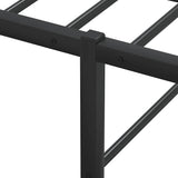 Bed Frame without Mattress Black 92x187 cm Single Metal - Low Angle