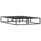 Bed Frame without Mattress Black 137x187 cm Double Metal - Top-Down View