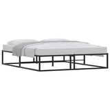 Bed Frame without Mattress Black 153x203 cm Queen Metal - Side View