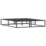Bed Frame without Mattress Black 153x203 cm Queen Metal - Top-Down View