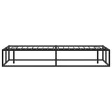 Bed Frame without Mattress Black 153x203 cm Queen Metal - Rear View