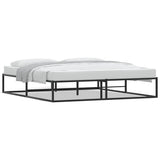 Bed Frame without Mattress Black 183x203 cm King Metal - Front View